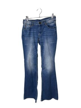 New York & Company Blue Curvy Flare Jeans Size 2 Low Rise Stretch